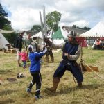 boffer weapon bout at Esrum monastrys yearly summer medieval faire